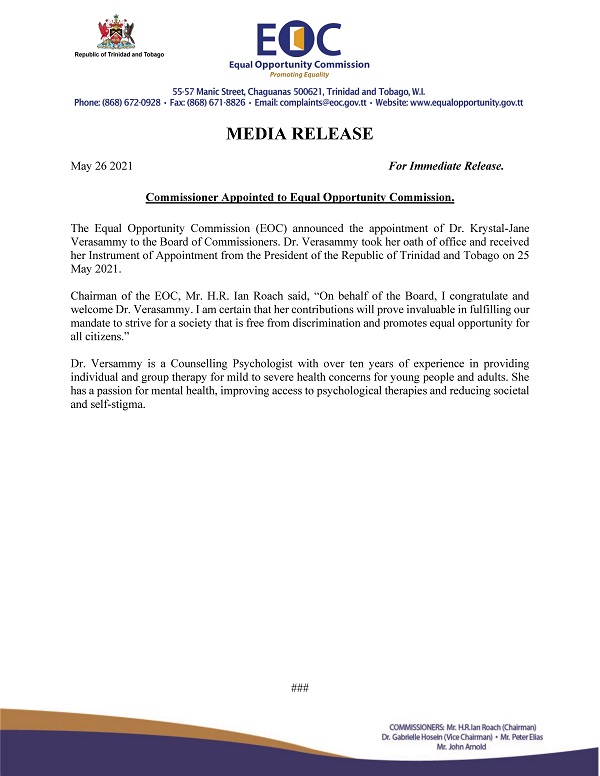 Commissioner Appointed to EOC